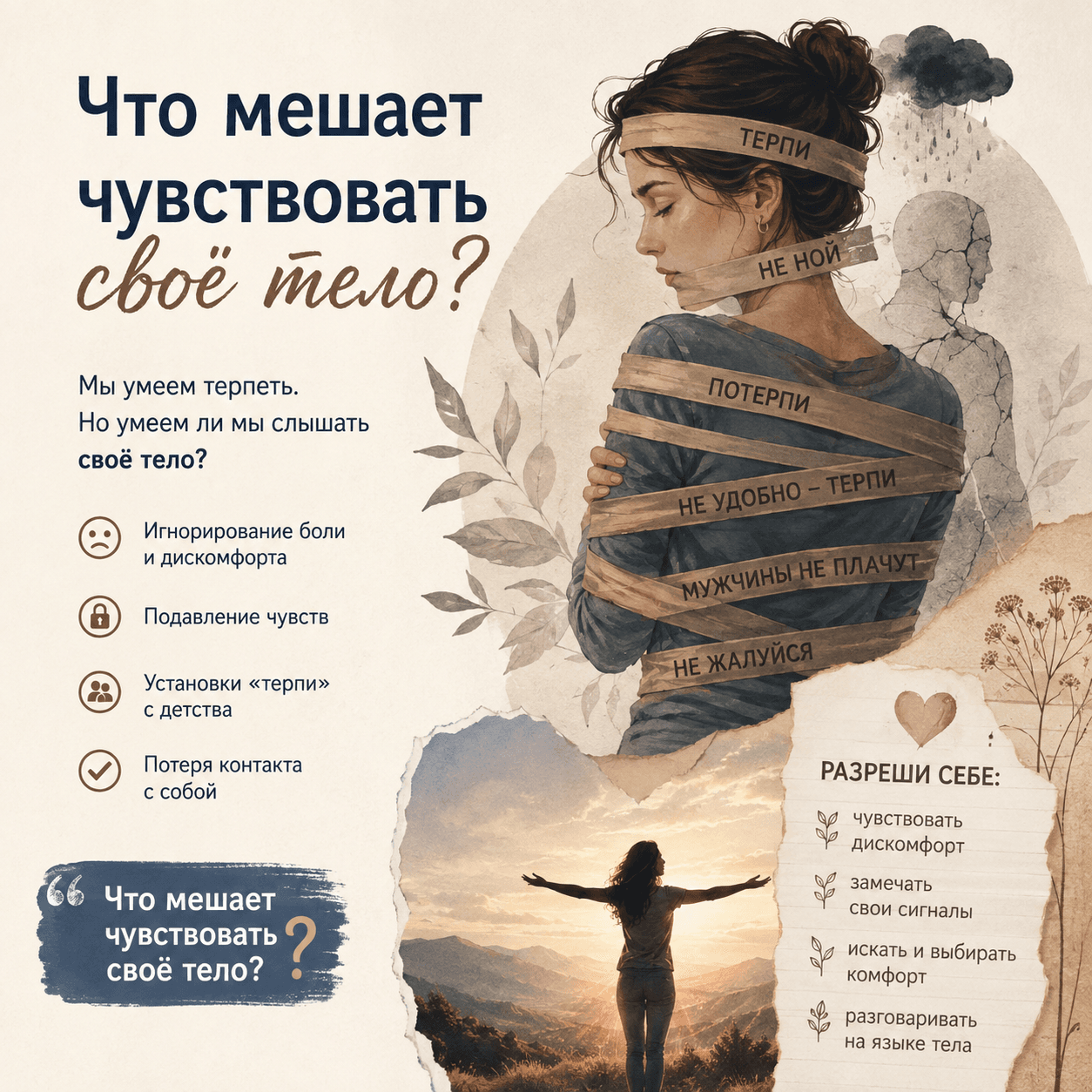 Что мешает чувствовать своё тело?